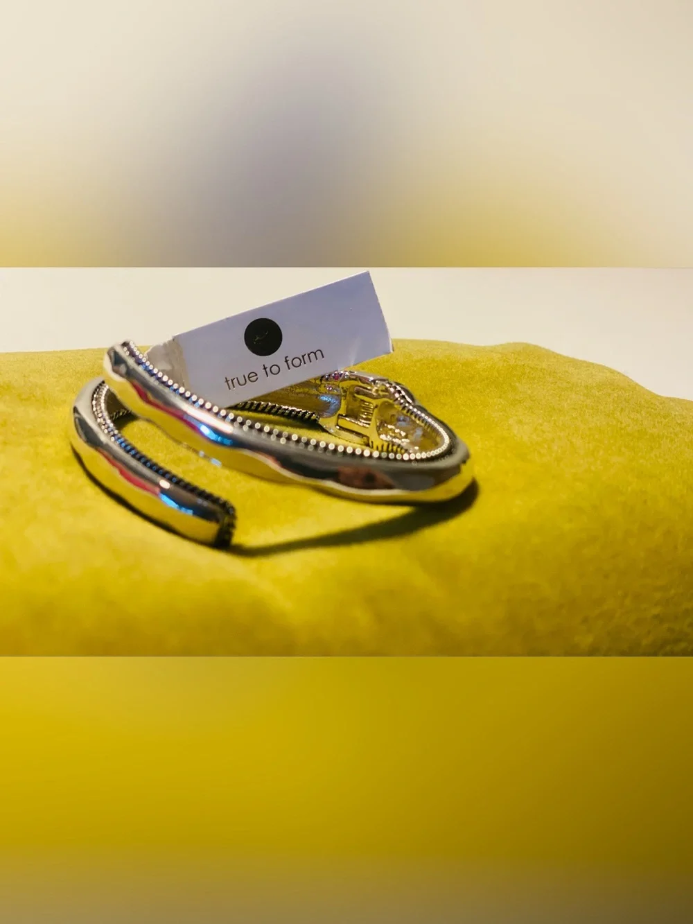 True To Form Chrome Silver Bracelet NWT Brand New Gorgeous!